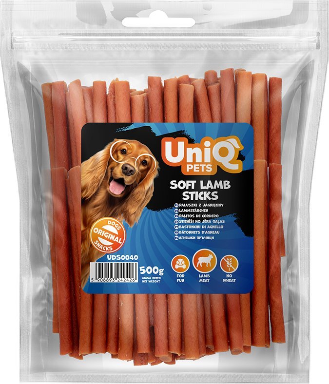 TropiDog UNIQ PETS dog snacks 500g Paluszki z jagnięciny