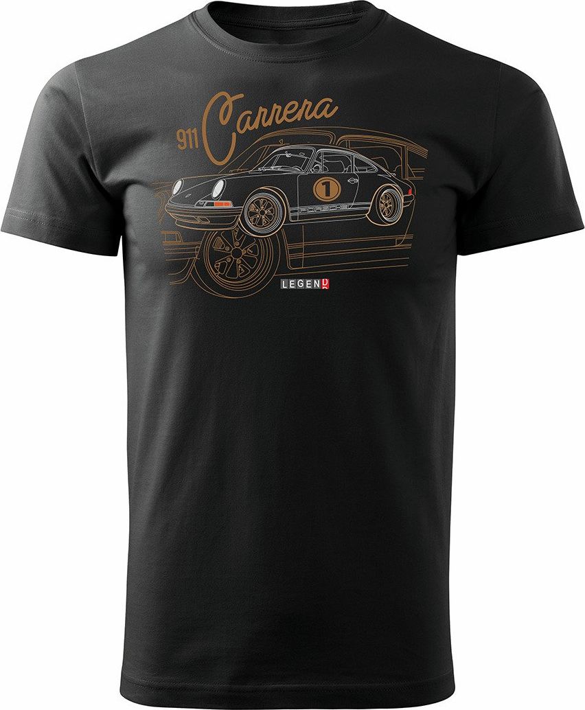 Topslang Koszulka z Porsche Carrera 911 męska czarna REGULAR XL