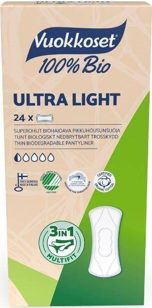 Vuokkoset Vuokkoset 100% BIO Wkładki higieniczne Ultra Light 24 szt.