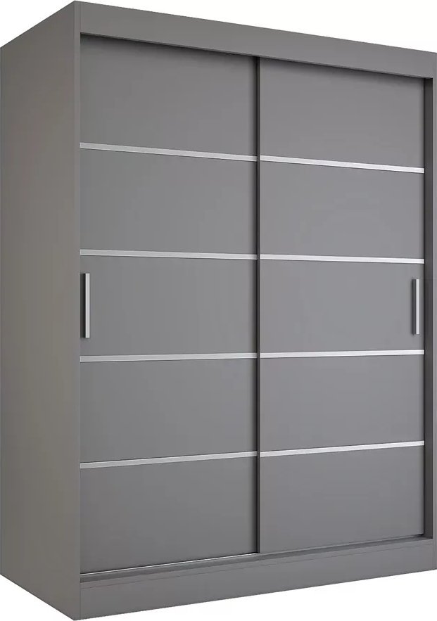 Elior Antracytowa szafa przesuwna 150 cm - Livia 4X