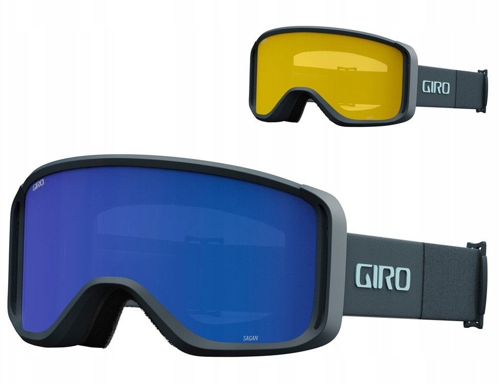Gogle zimowe GIRO SAGEN DARK SHARK THIRDS (szyba Grey Cobalt 8-18% S3 + szyba YELLOW 71% S1) (NEW 2024/2025)