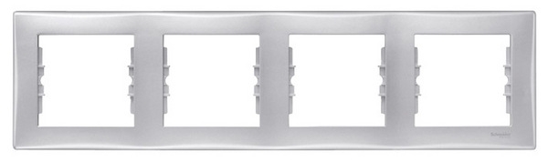 Schneider Electric Ramka poczwórna Sedna pozioma aluminium SDN5800760