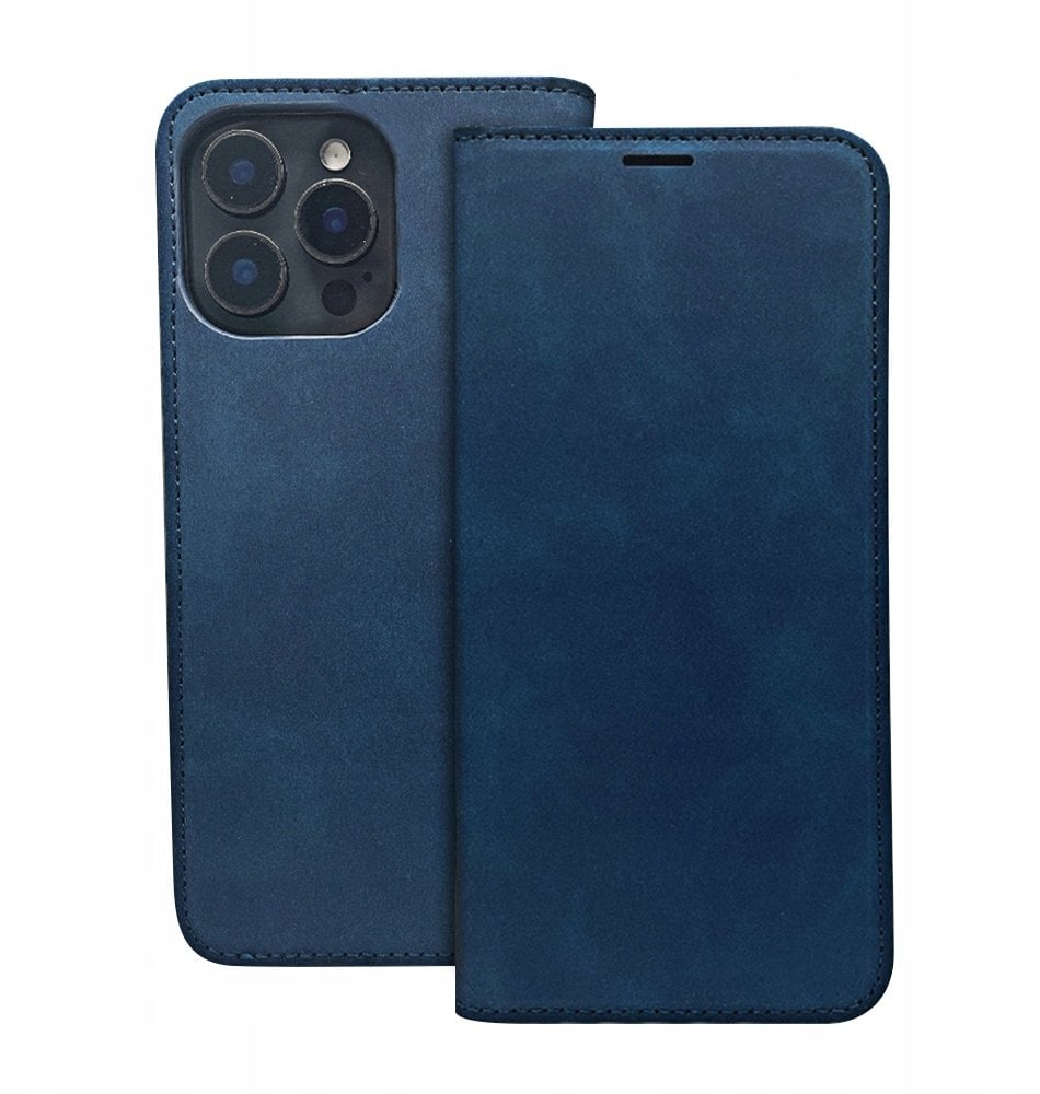 Kabura magneto Suede do Samsung Galaxy A52 4G / A52 5G / A52S 5G granatowy