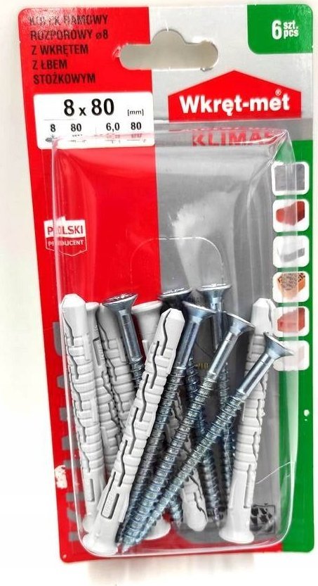 Wkręt-met BLI KOŁ.RAM.PRZETYK. 8X80 KRZYŻ. kod:BKP