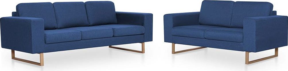 Elior Zestaw wypoczynkowy Williams 2+3 - Niebieski