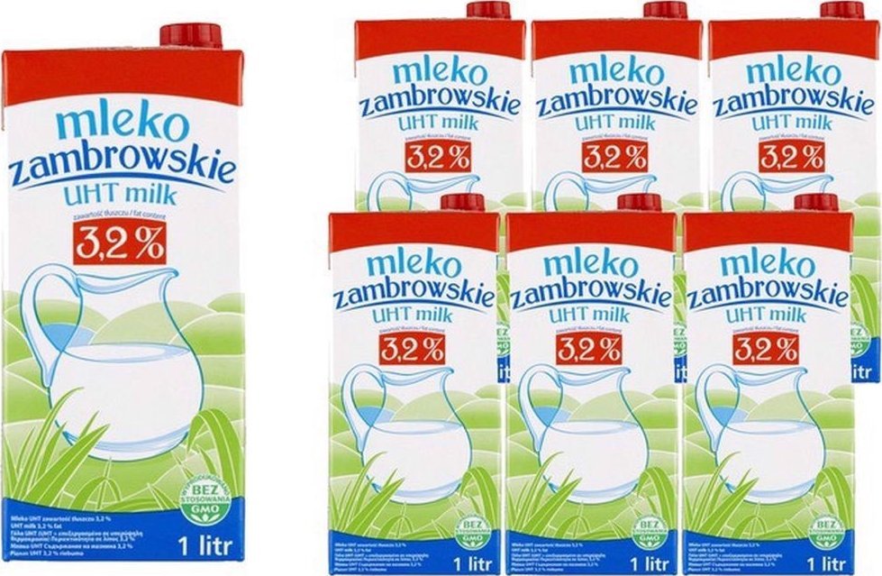 Mleko zambrowskie Mleko zambrowskie UHT 3,2 % 1 l x 6 sztuk