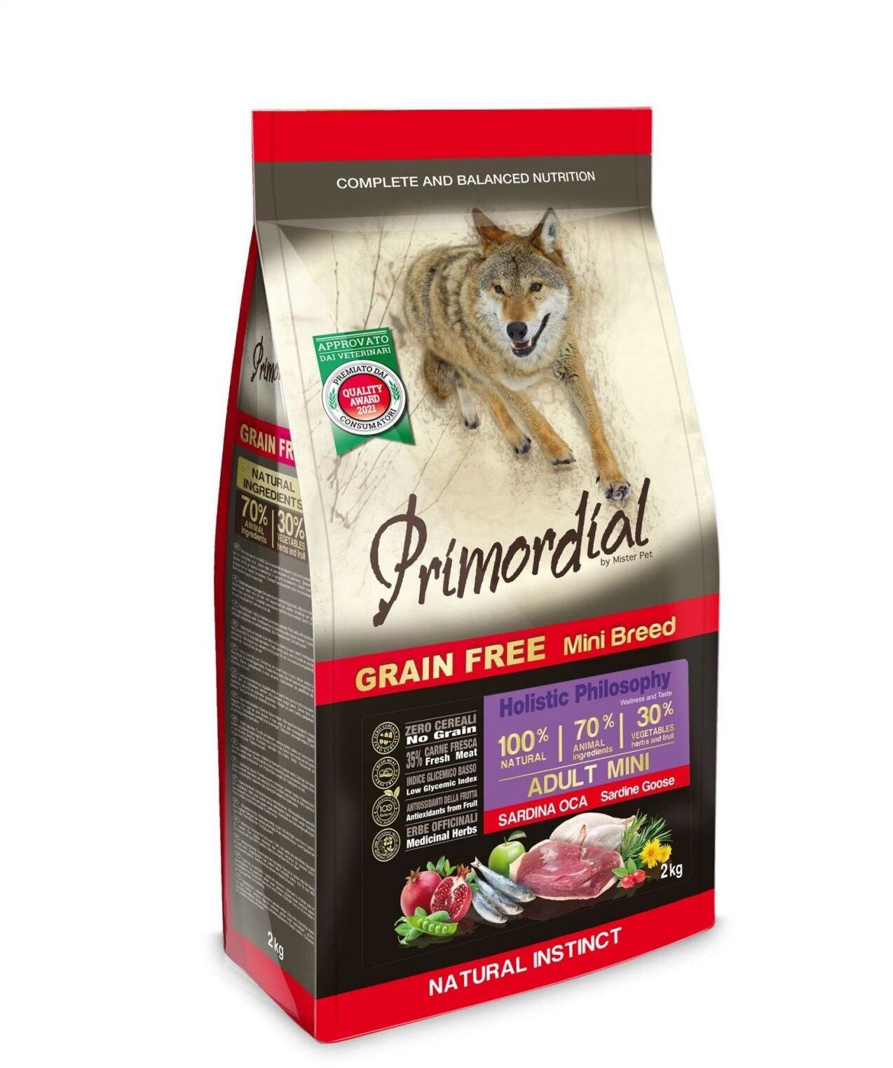 Primordial Primordial Dog Grain Free Mini Adult Sardine & Goose 6kg