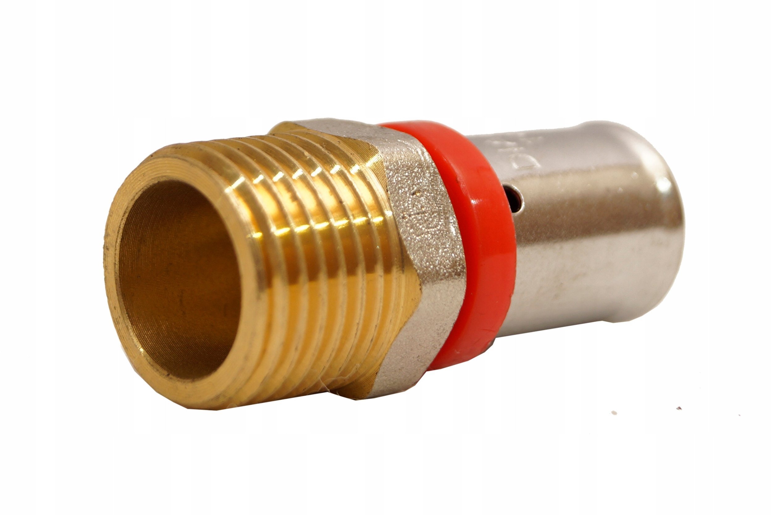 Diamond łącznik zaprasowywany ZŁ-CH, PEX-AL-PEX, mosiądz 1/2"x16 FZZ-001.1/2X16.ZŁ-CH