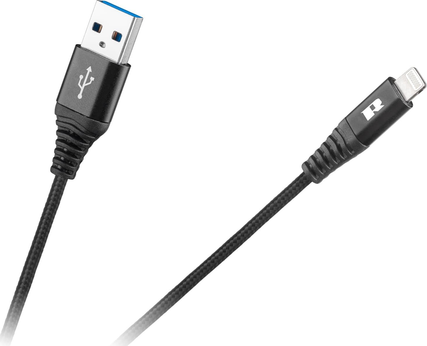 Kabel USB Rebel Comp USB-A - Lightning 1 m Czarny (RB-6002-100-B)