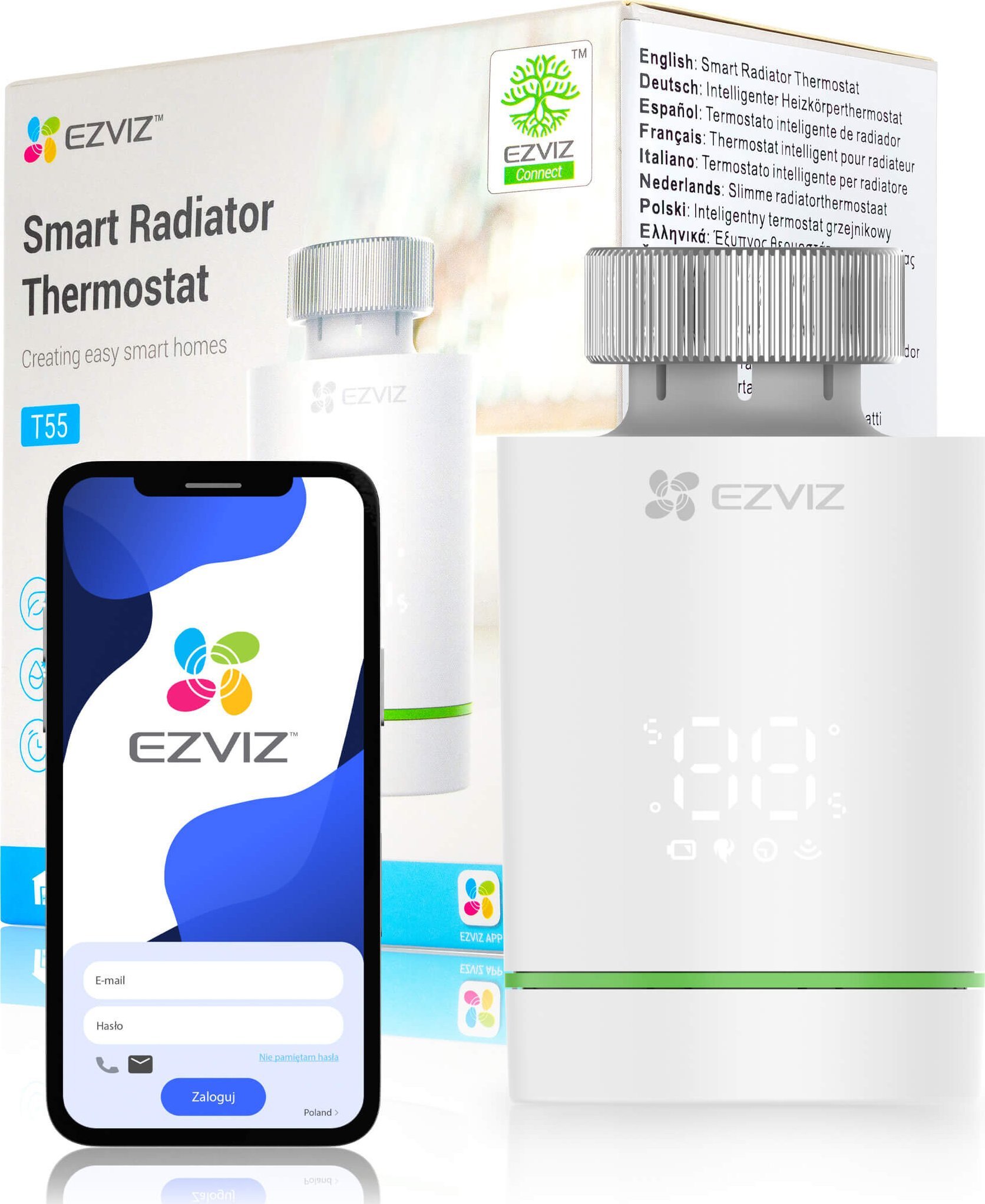 Ezviz Inteligentny termostat do grzejników T55 EZVIZ