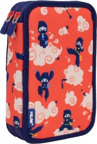 Piórnik Milan Piórnik Podwójny Milan Ninjutsu Czerwony (19,5 x 13 x 5 cm)