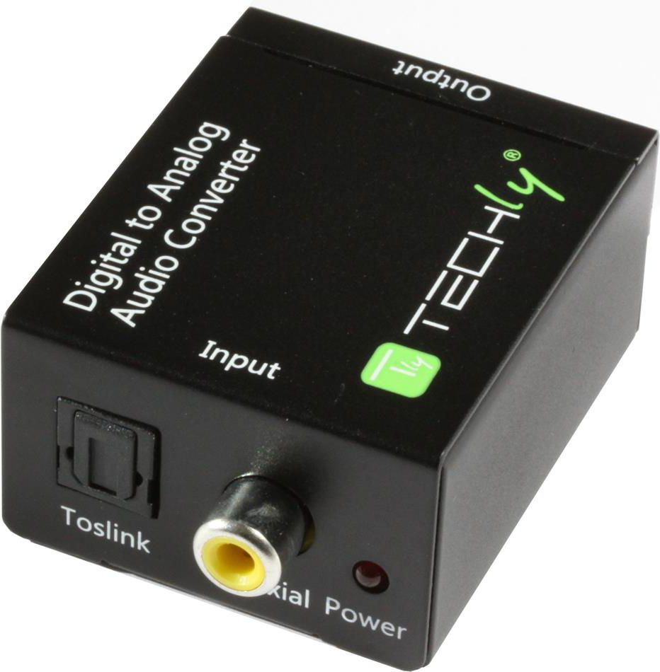 Adapter AV Techly Toslink - RCA (Cinch) + RCA (Cinch) x2 czarny (301139)
