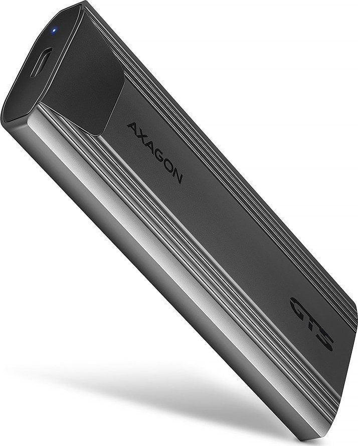 Kieszeń Axagon AXAGON EEM2-GTS2, 10Gbps USB-C - M.2 NVMe & SATA SSD metalowy THIN box, bezśrubowy