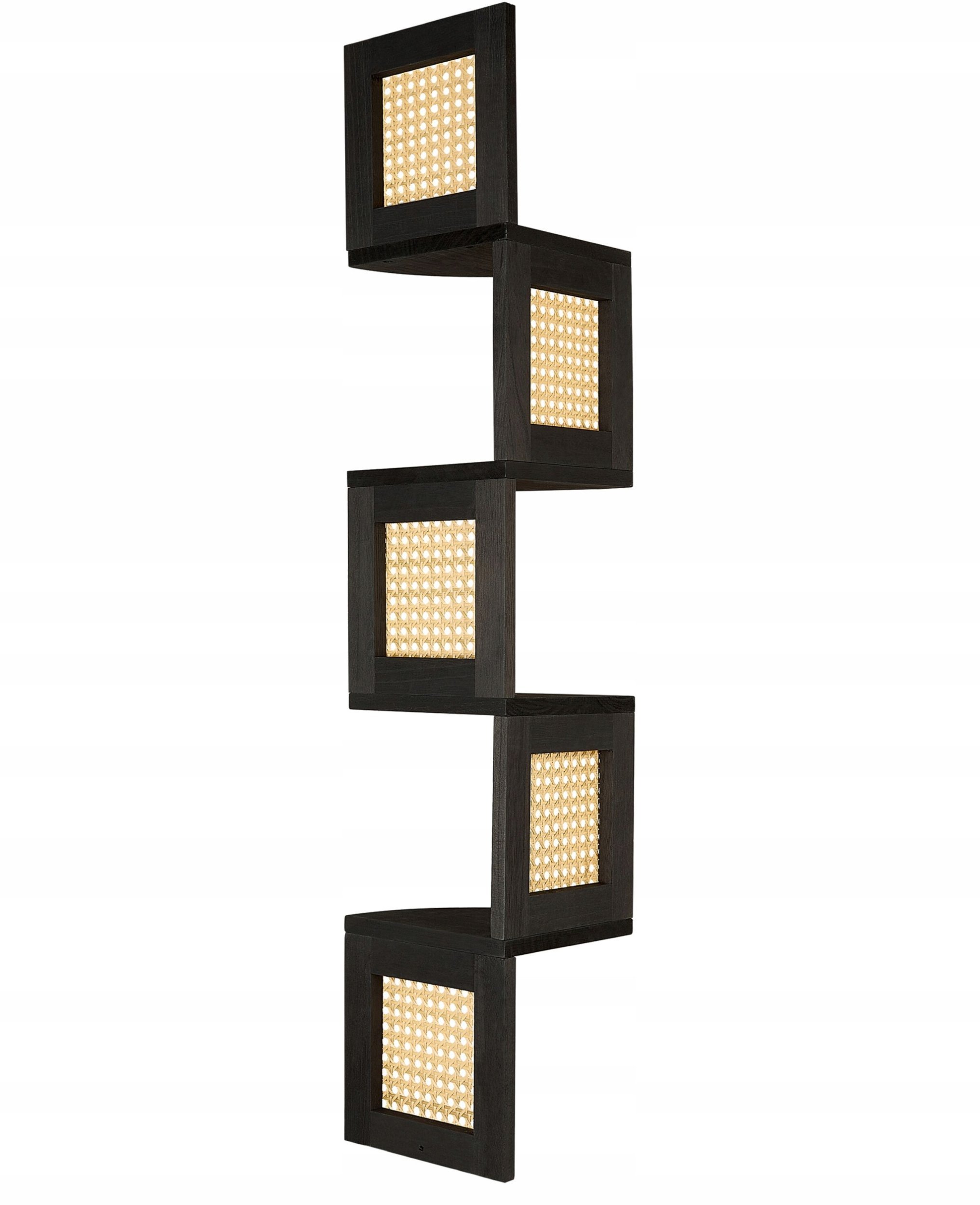 Beliani Regał 4 półki ALDER Drewno 101 cm Czarny