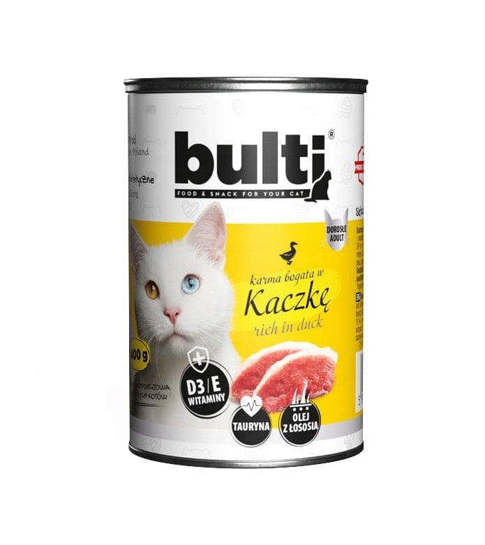 BULTI mielonka bogata w kaczkę dla kota 400g