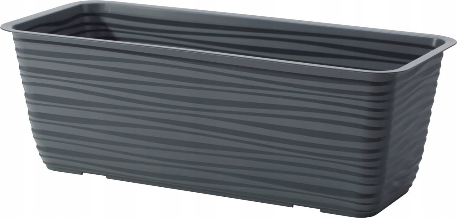 Form-Plastic Skrzynka balkonowa Sahara 3190-014, Doniczka prostokątna 58.5x17 cm, Kolor Antracyt, Form-Plastik