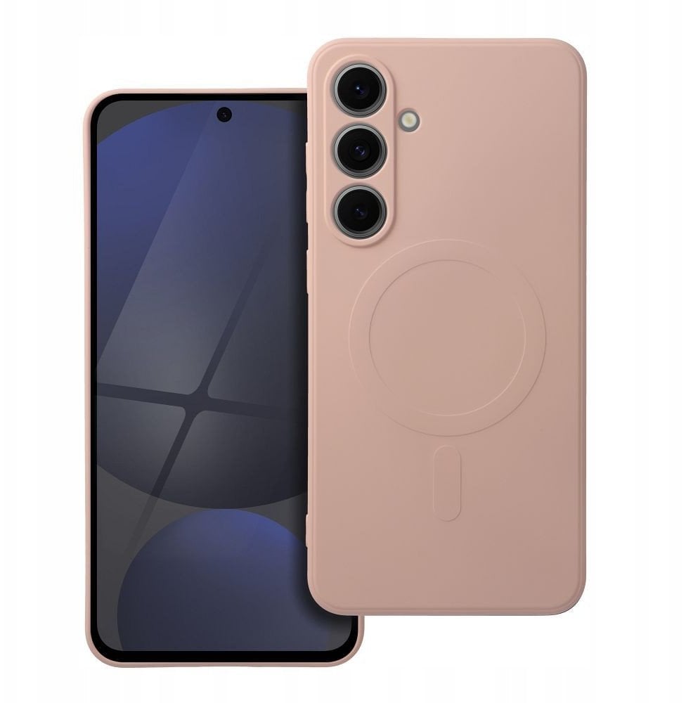 Futerał SILICONE MAG COVER kompatybilny z MagSafe do SAMSUNG A17 różowy