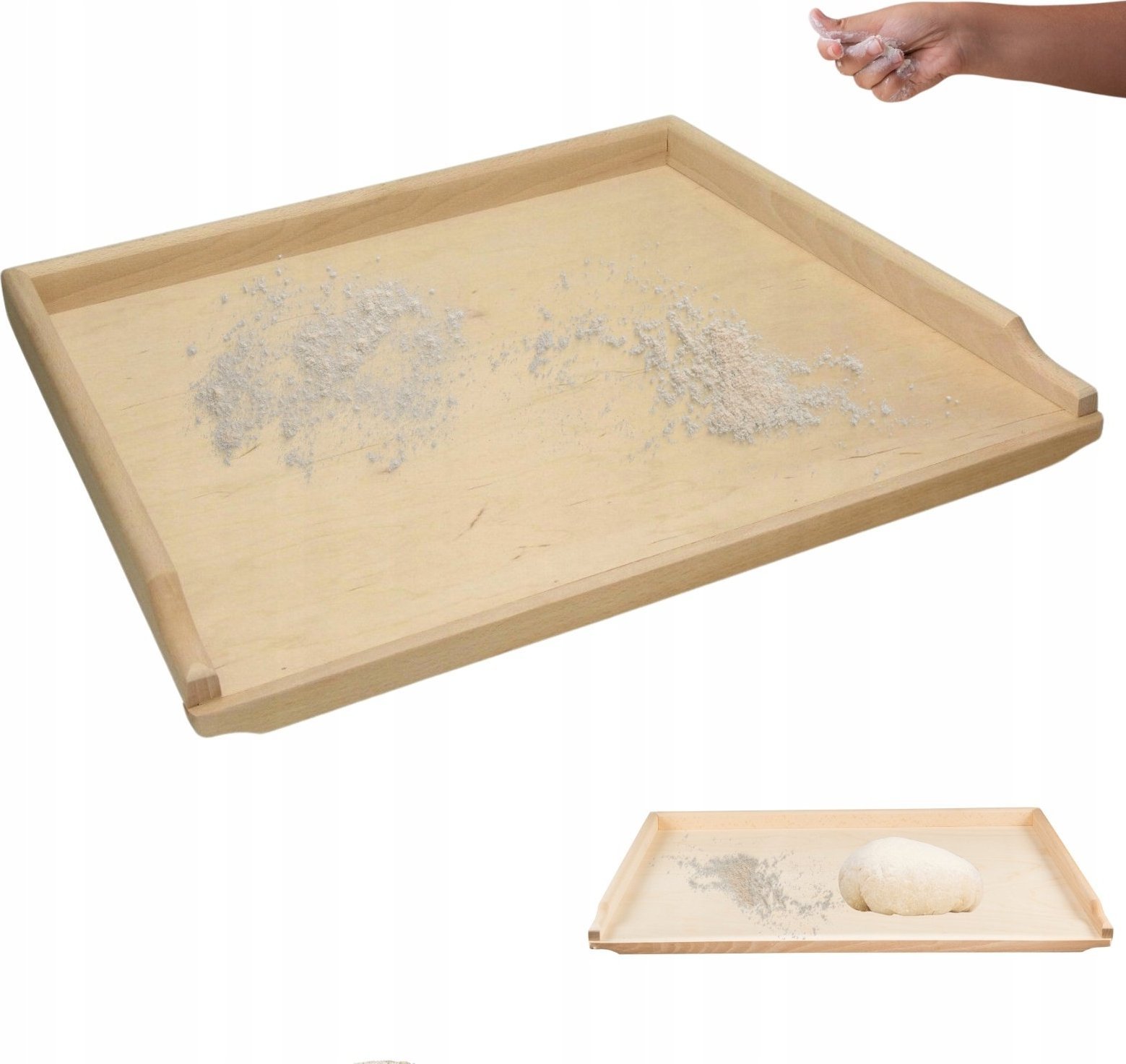 Topfann STOLNICA DREWNIANA 70X50 CM DUŻA XXL JEDNOSTRONNA DESKA DO KROJENIA CIASTA