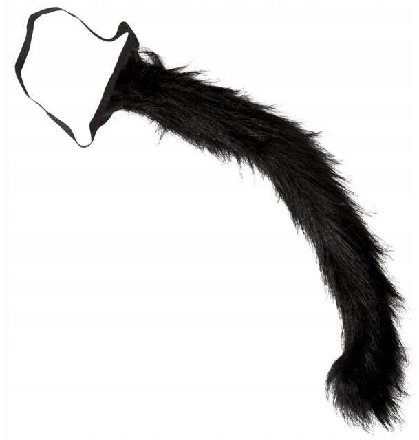 Futrzasty koci ogon na gumce