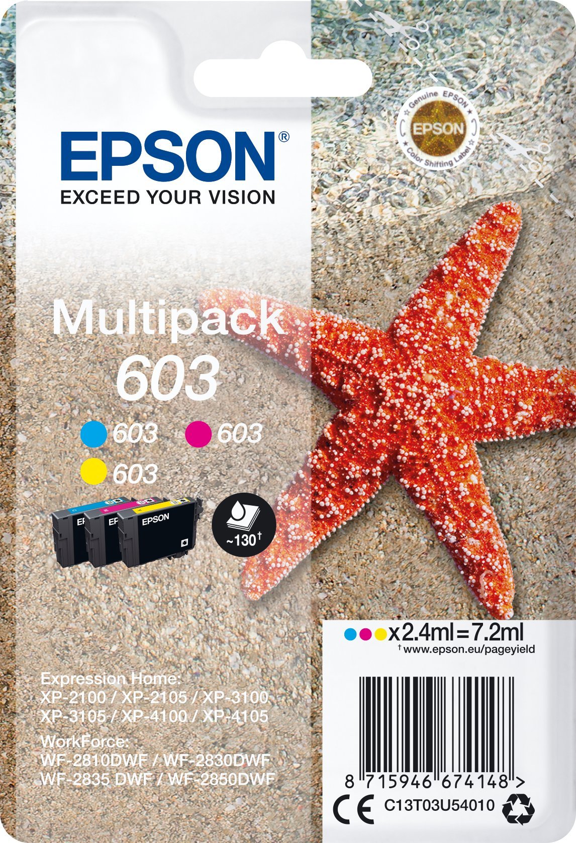 EPSON 1LB Multipack 3-colours 603 Ink w/s