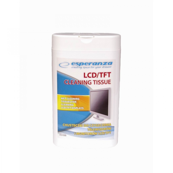Esperanza Chusteczki nawilżane do czyszczenia ekranów LCD/TFT 100 szt. (ES106)
