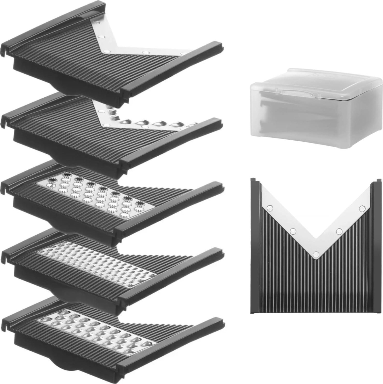 Tarcze tnące wymienne do mandoliny szatkownicy do warzyw typ V - zestaw 5 szt.