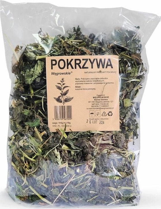 Węgrowskie Węgrowskie Przysmak Dla Gryzoni Królików Pokrzywa 100g