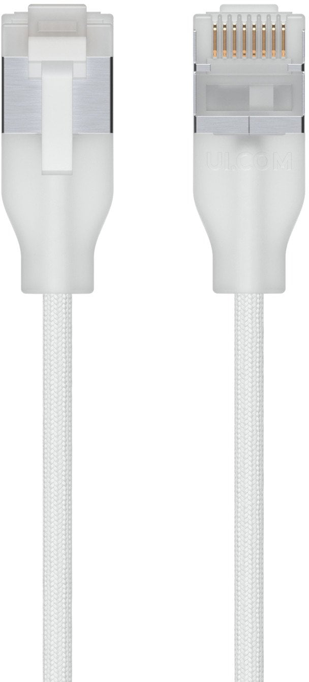 Ubiquiti UACC-Cable-Patch-EL-C6A-1M-W kabel sieciowy Półprzezroczysty, Biały Cat6a