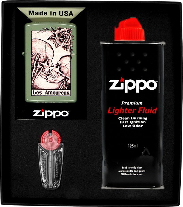 Zestaw ZIPPO Zapalniczka DEATH KISS Prezentowy No1