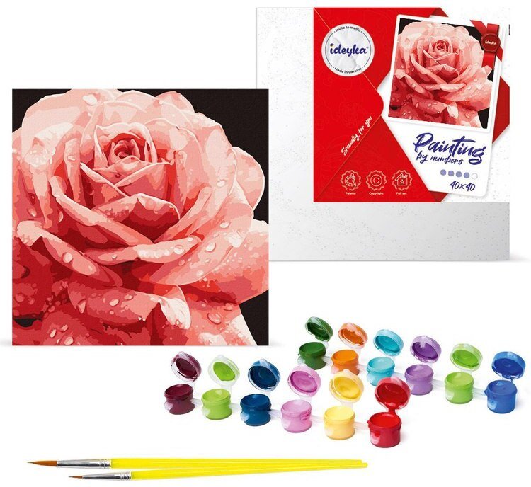 Ideyka Malowanie po numerach 40 x 40 cm KHO3236 Doskonala roza AP0095
