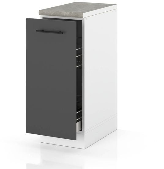 Szafka Kuchenna Stojąca Z Blatem Szafka Cargo 30cm Spremium Szary Mat