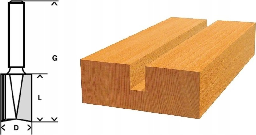Bosch Bosch groove cutter Standard for Wood, 22mm, working length 24.6mm (shaft 8mm, double-edged)