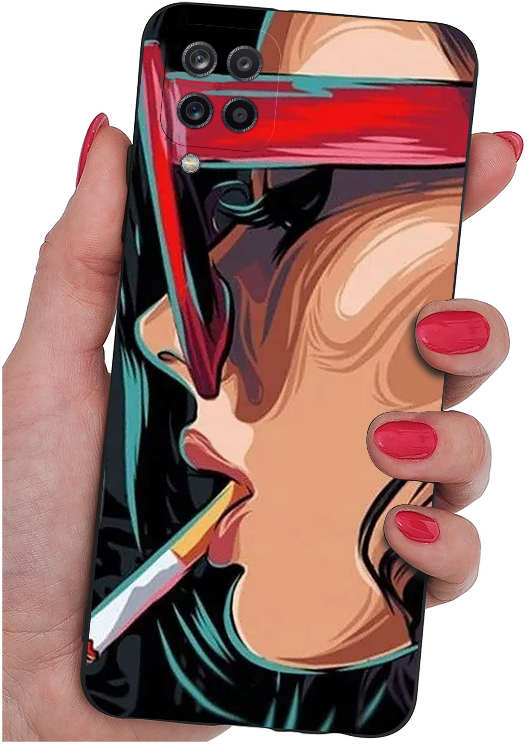 Etui do Samsung Galaxy A12|M12 WZORY |SILIKONOWE MATT CASE + SZKŁO 9H