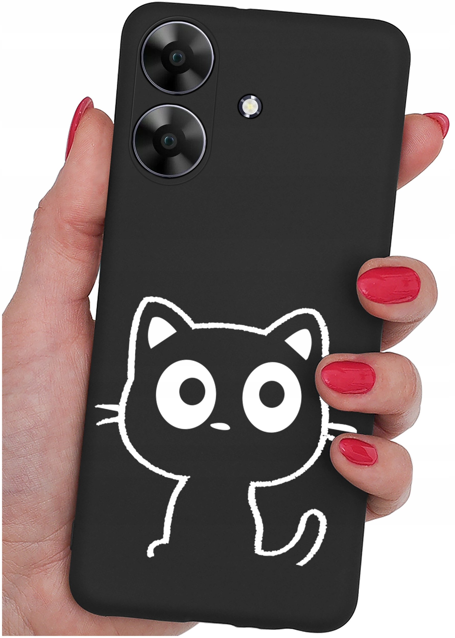 ETUI do Realme Note 60 CASE WZORY | SILIKONOWE MATT CASE + SZKŁO 9H