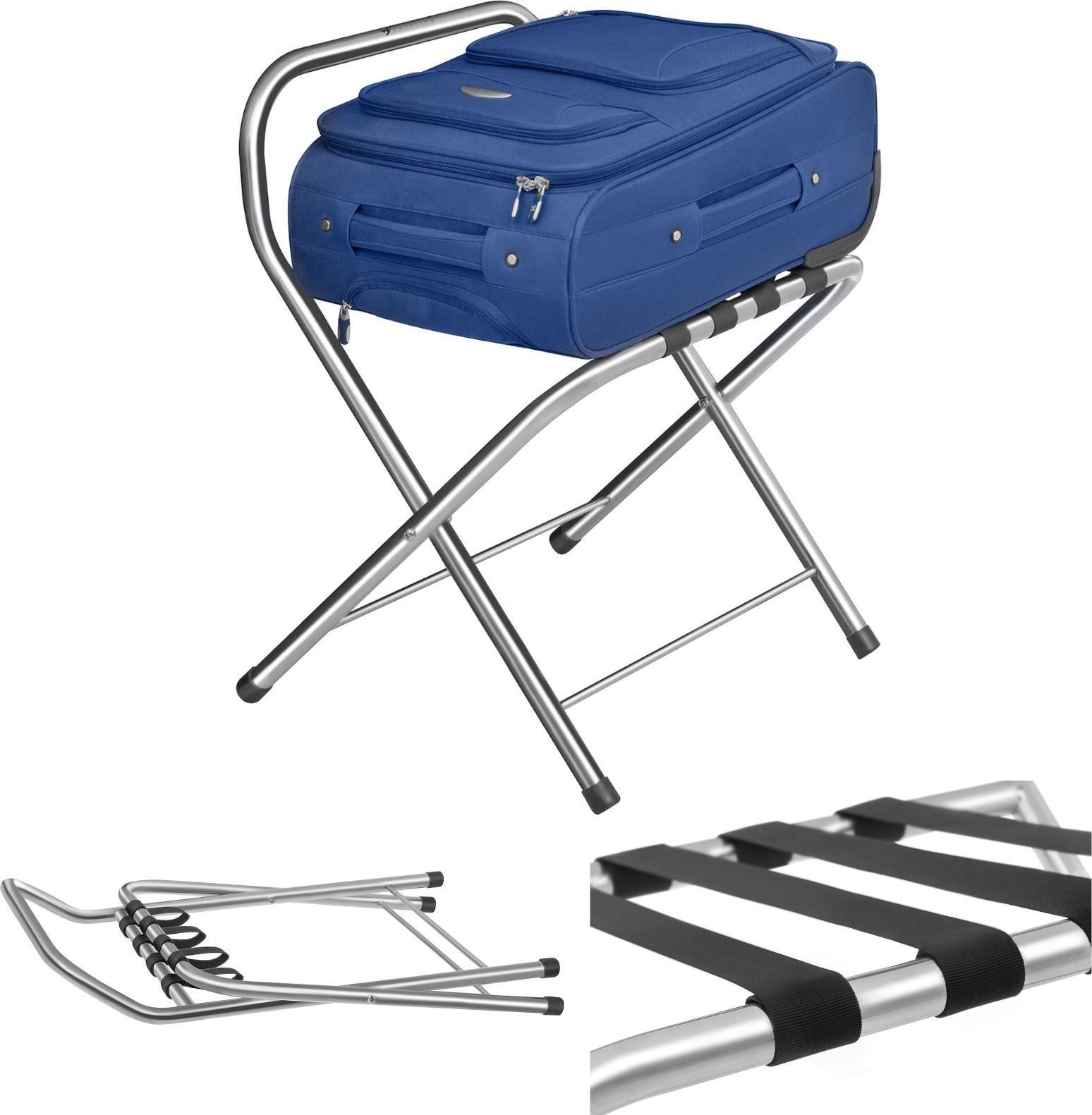 Royal Catering Stojak stelaż na walizki torby podróżne bagaż składany do 50kg 440x560x670mm