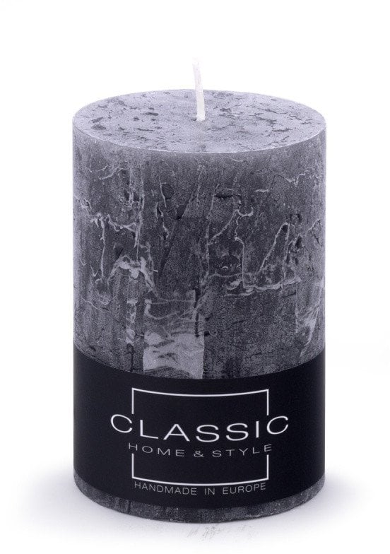 Świeca słupek rustykalna DONAU HOME, 70x100 mm, grafitowa