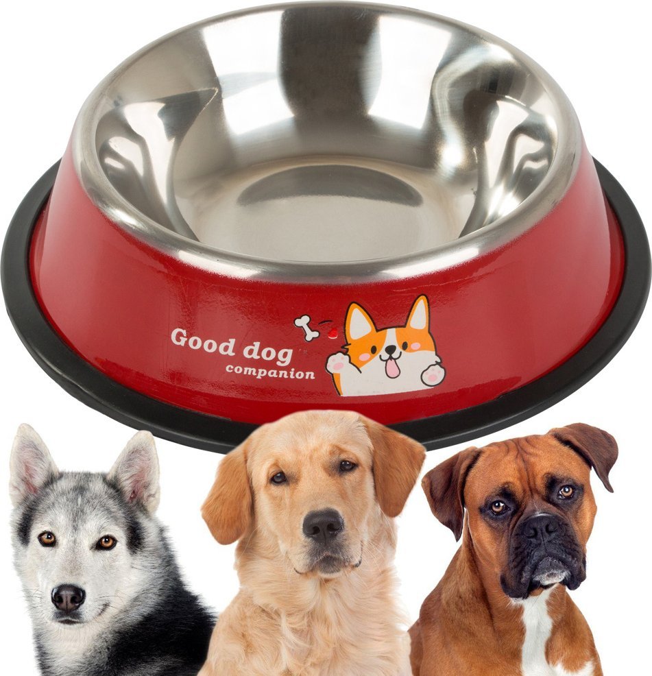 Zegarek Verk Miska dla psa metalowa antypoślizgowa napisy 1l Miska dla psa metalowa antypoślizgowa napisy 1l
