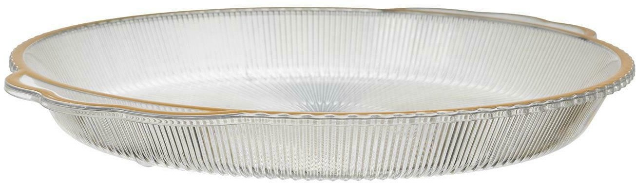 INTESI TACA MIRAGE 38,5CM OWALNA ZŁOTY BRZEG PLASTIKOWA