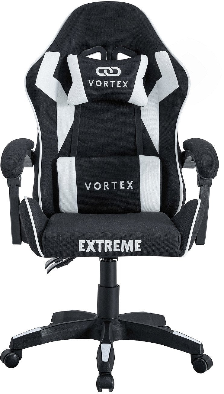Fotel Extreme Fotel Gamingowy z tkaniny Vortex White, krzesło dla gracza