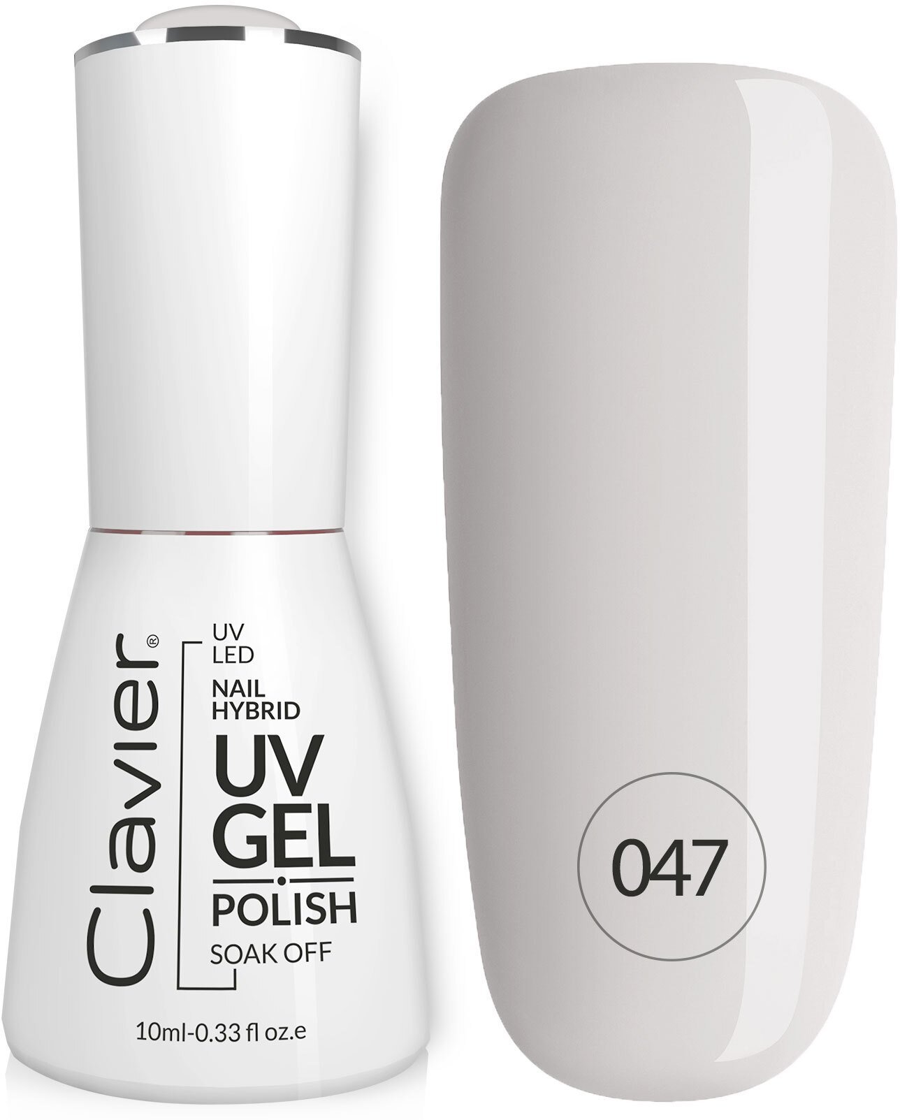 CLAVIER_Nailsology Gel Polish lakier hybrydowy 047 Shy Grey 8ml