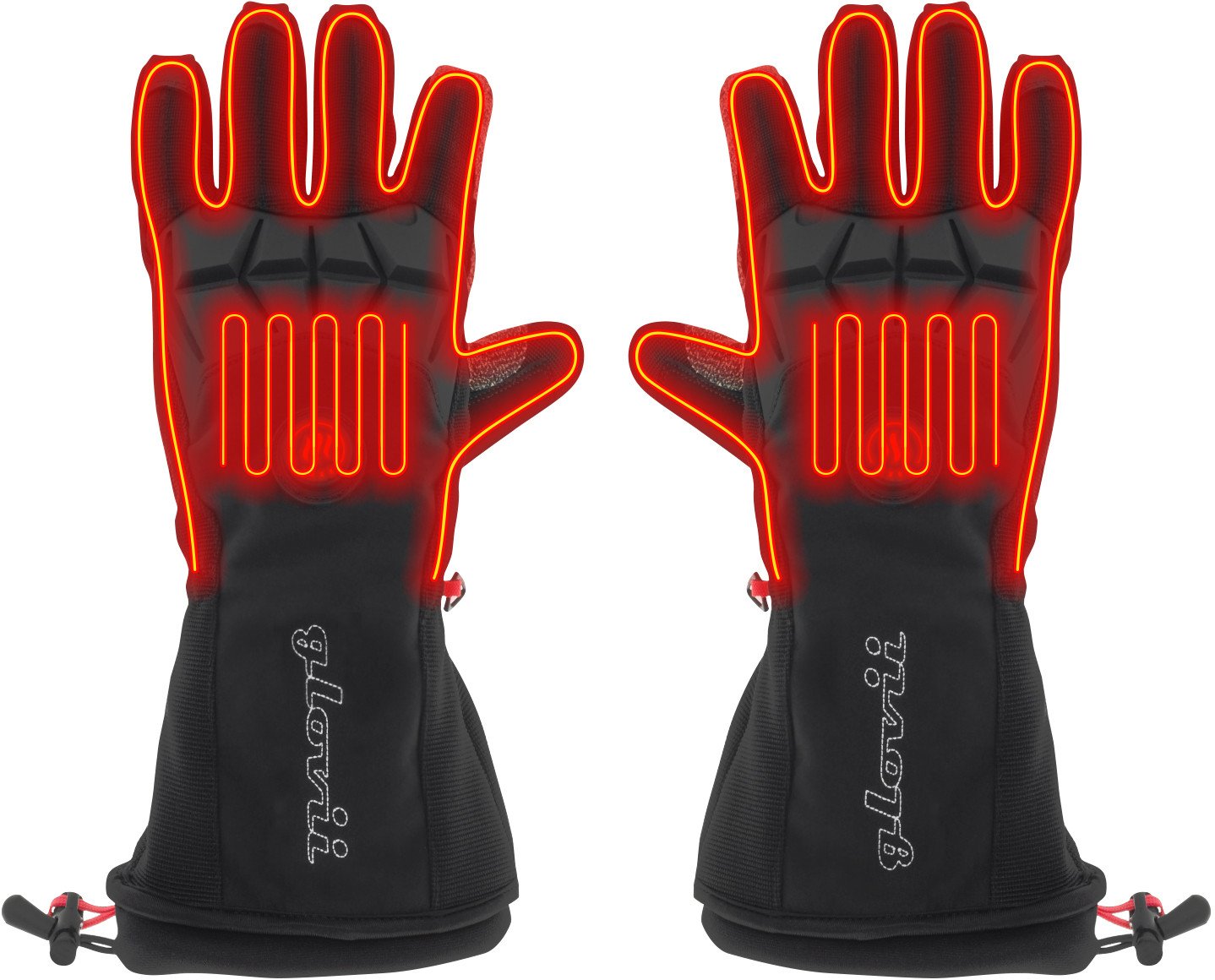 Glovii Ogrzewane termoaktywne rękawice robocze, rozmiar XL, czarne