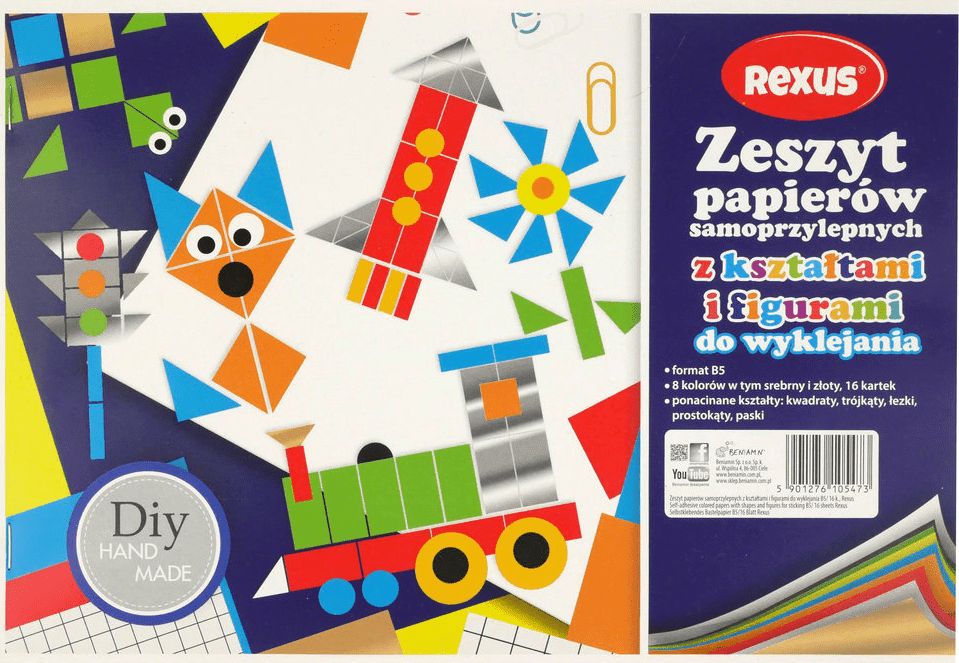 Beniamin Wycinanka samoprzylepna kształtowa B6/16K