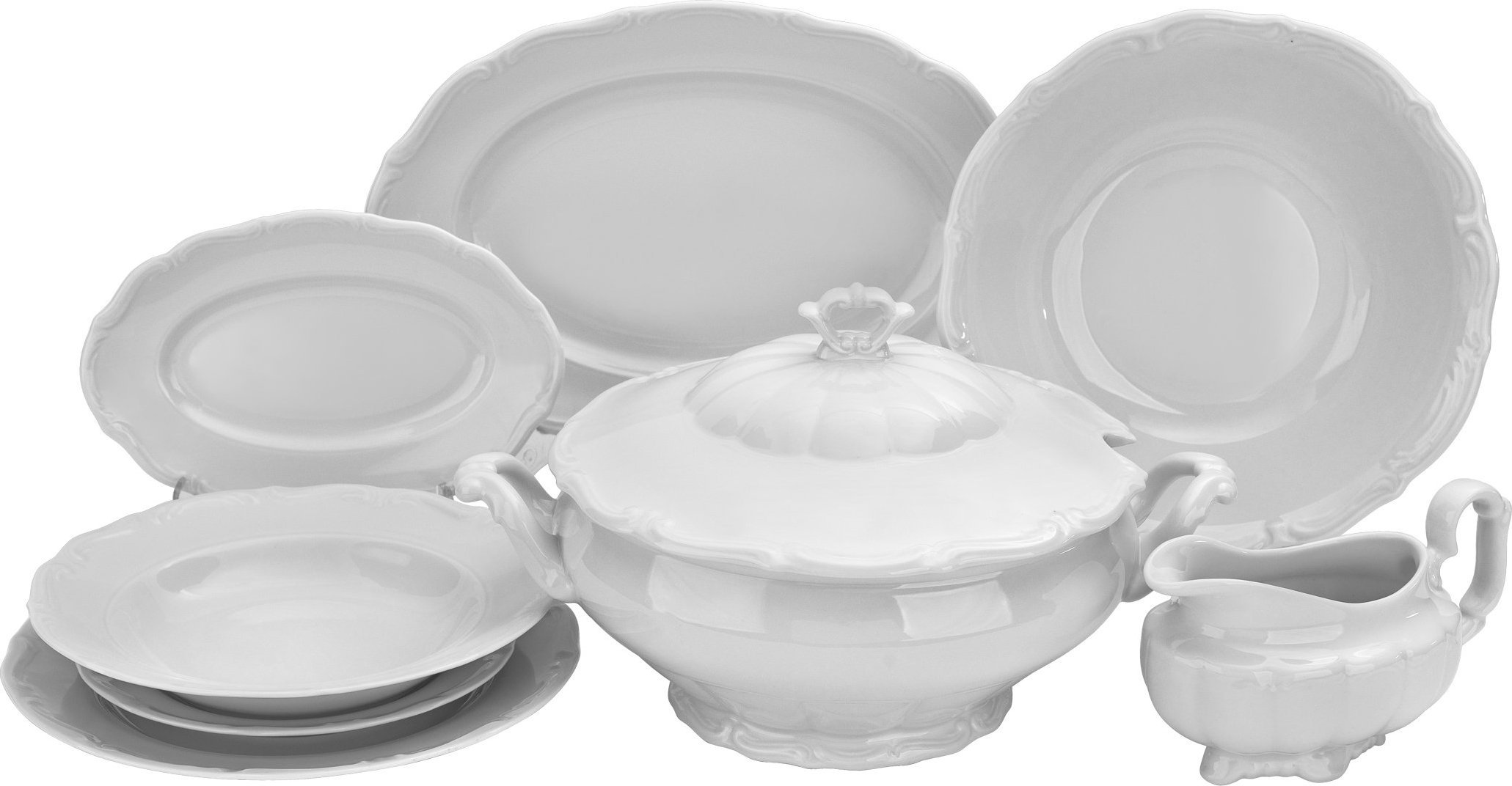 Ćmielów Serwis obiadowy 6/23 szt. Maria Teresa biała