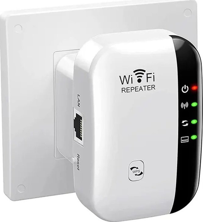 Access Point Aptel REPEATER Wzmacniacz Sygnału WLAN 2,4GHz sieciowy + kabel biały AK339