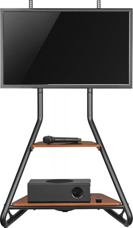 Maclean Uchwyt wolnostojšcy do TV narożny drewniane półki 37-75 cali max 40kg MC-455