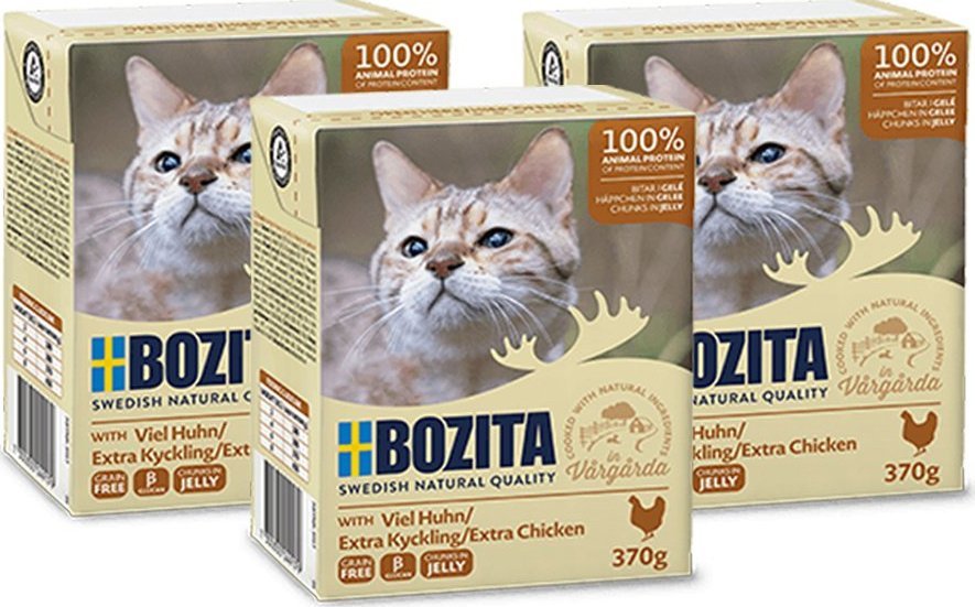 Bozita BOZITA Cat Siekany Kurczak W Galaretce 3x370g
