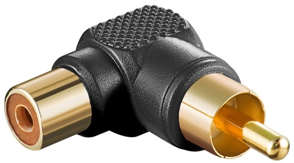Adapter AV Goobay przejściówka do kabli RCA Czarny, Złoto