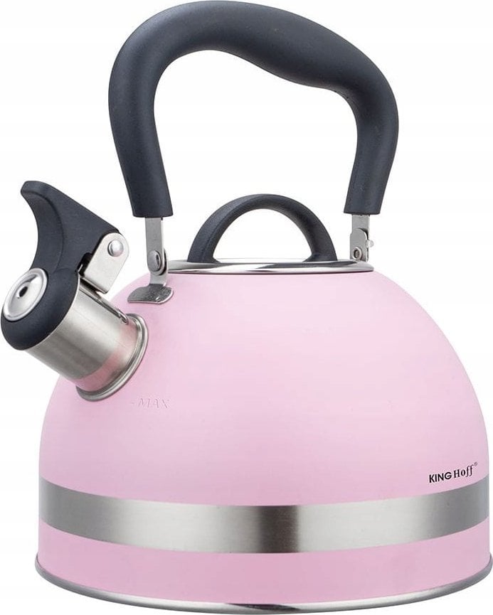 CZAJNIK 1,8L Z GWIZDKIEM KINGHOFF KH-1856 różowy