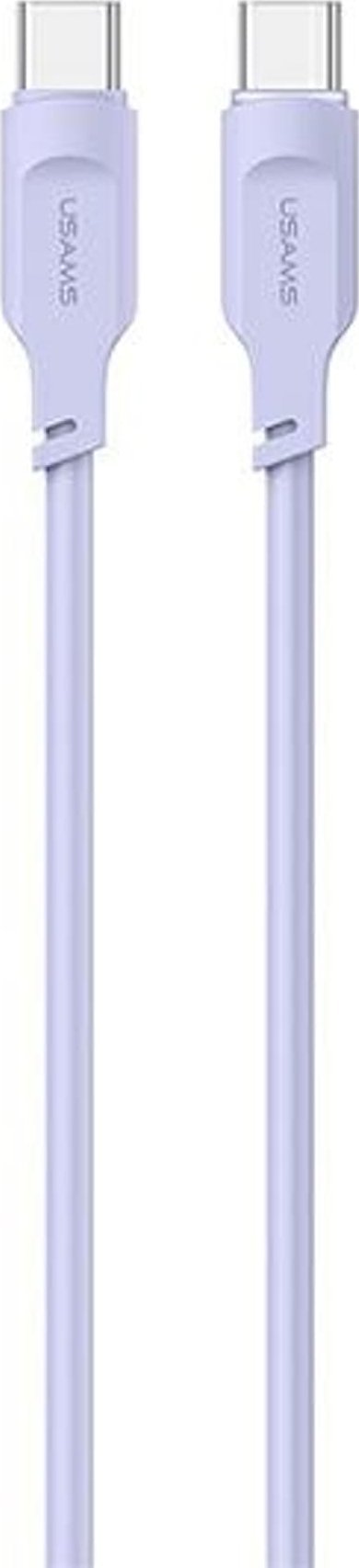 Kabel USB Usams USB-C - USB-C 1.2 m Fioletowy (brak)