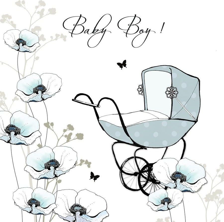 Clear Creation Karnet Swarovski kwadrat z okazji narodzin (CL1210)